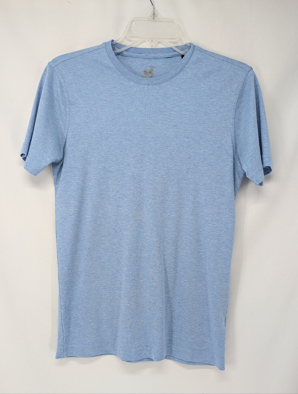 3/$20 Raffi Light Blue Crew Neck Short Sleeve Cotton Basic T-Shirt Size Small